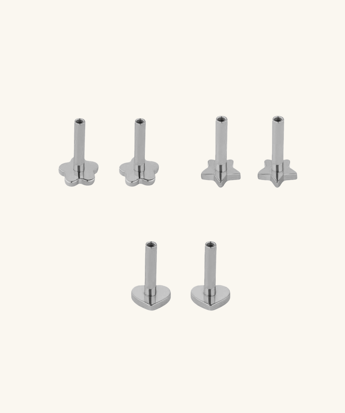 6 pcs Titanium Flatback Kit - Oumo Jewelry