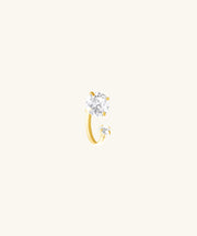 Sparkle Horseshoe Ring - Stainless Steel - Upper Lobe, Helix, Conch - Oumo Jewelry