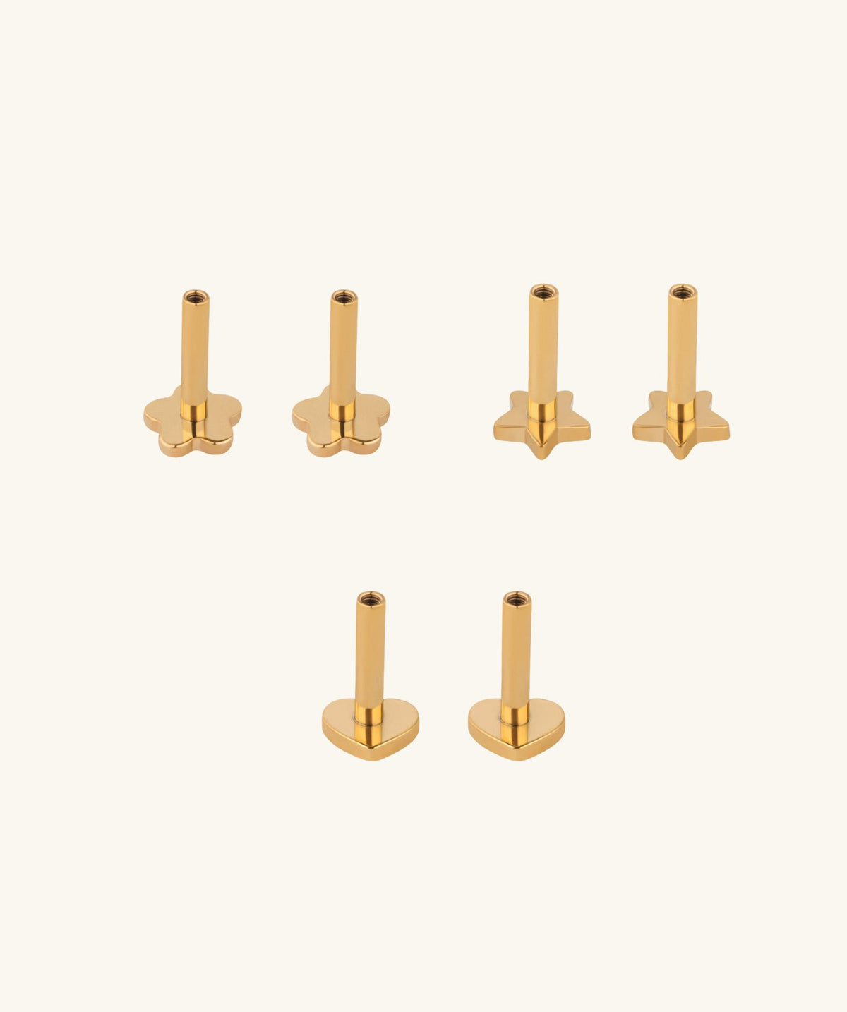 6 pcs Titanium Flatback Kit - Oumo Jewelry