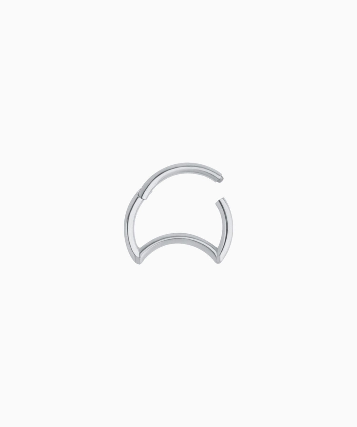 Crescent Clicker Hoop - Stainless Steel - Daith, Septum - Oumo Jewelry