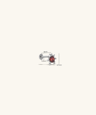 Titanium Ladybug Stud - OumoJewelry