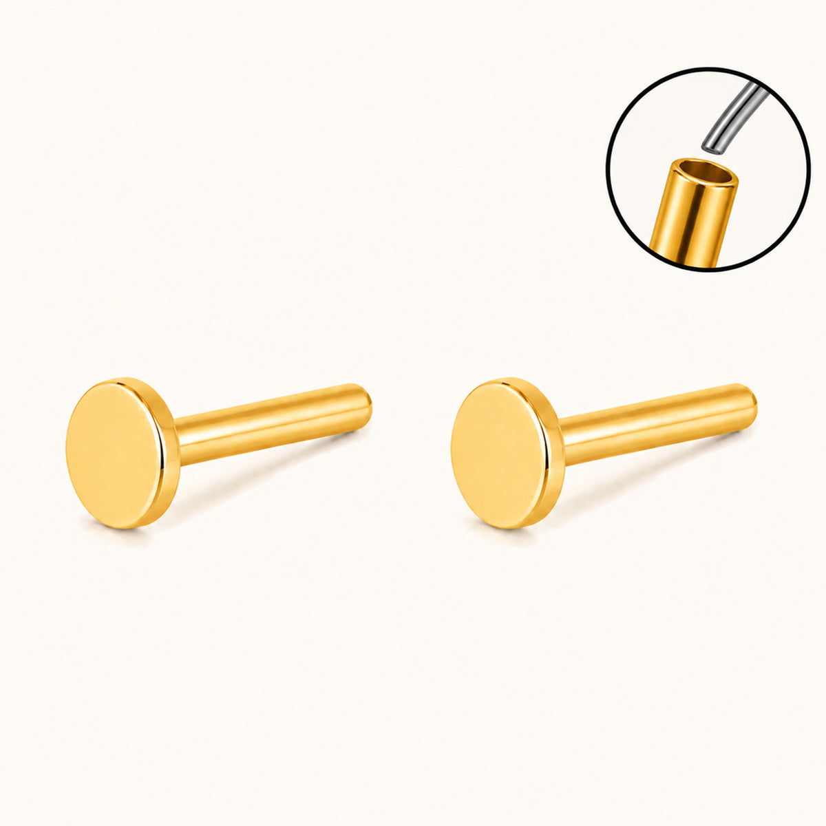 Threadless Flat Back Post (Titanium)