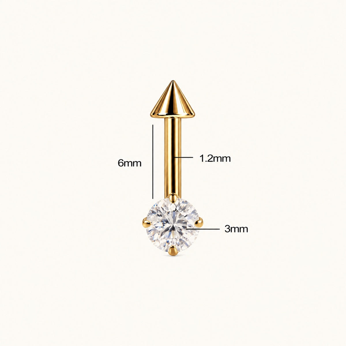 Titanium Leda Vertical Helix - OumoJewelry