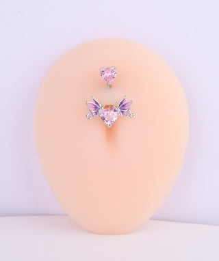 Butterfly Love Belly Ring - OumoJewelry