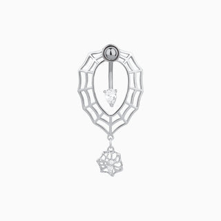 Spider & Cobweb Belly Ring - OhmoJewelry
