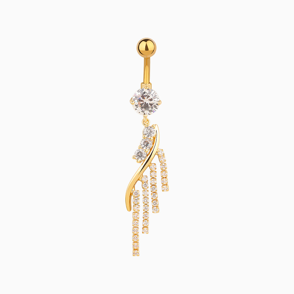 Exquisite Tassel Belly Ring - Stainless Steel - Navel - Oumo Jewelry