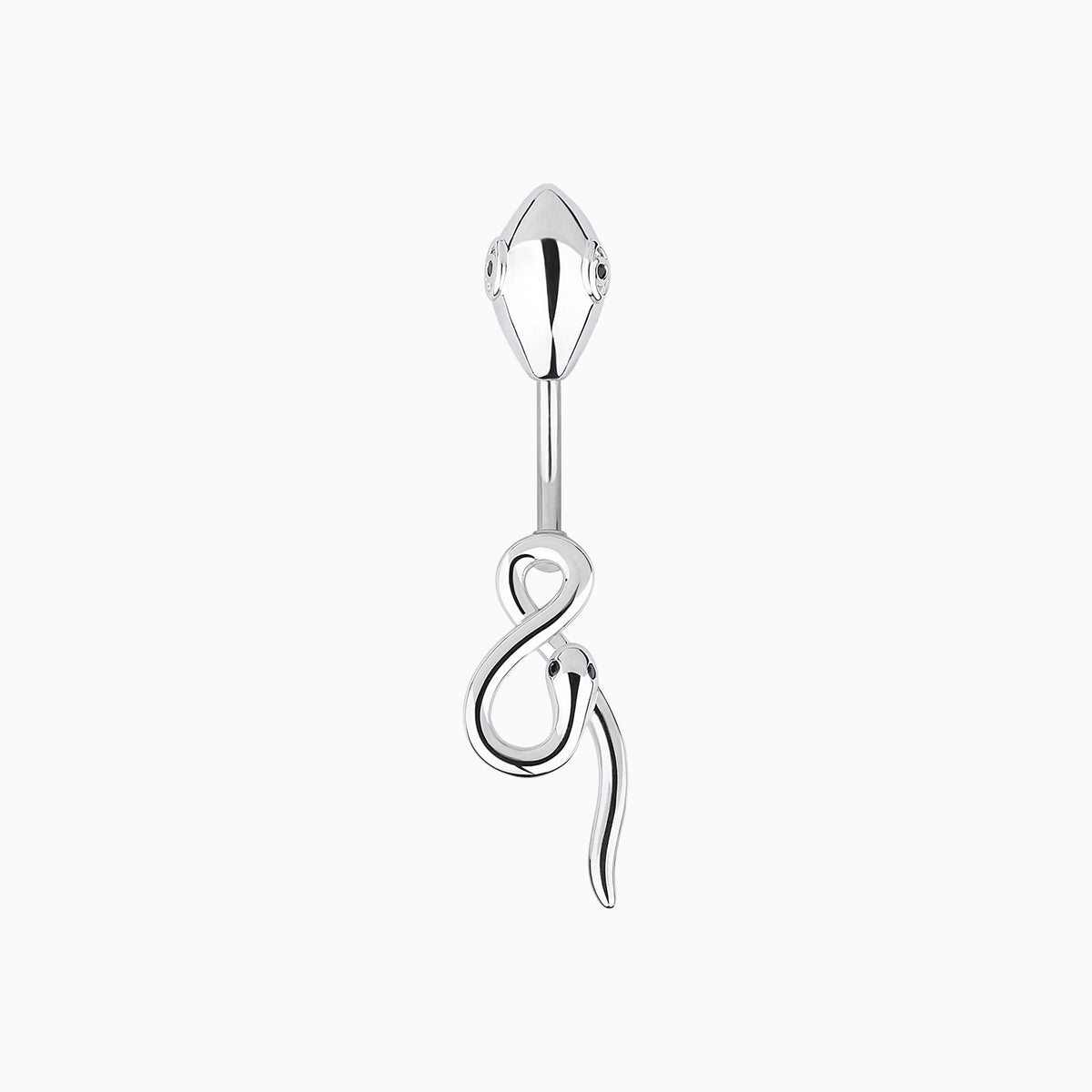 Double Snake Belly Ring - Stainless Steel - Navel - Oumo Jewelry