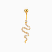 Liberty Snake Belly Ring - Stainless Steel - Navel - Oumo Jewelry