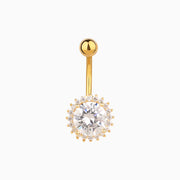 Luxury Flower Belly Ring - Stainless Steel - Navel - Oumo Jewelry