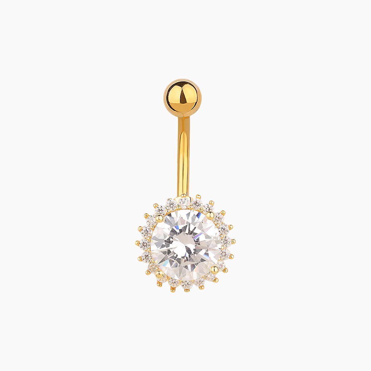 Luxury Flower Belly Ring - Stainless Steel - Navel - Oumo Jewelry
