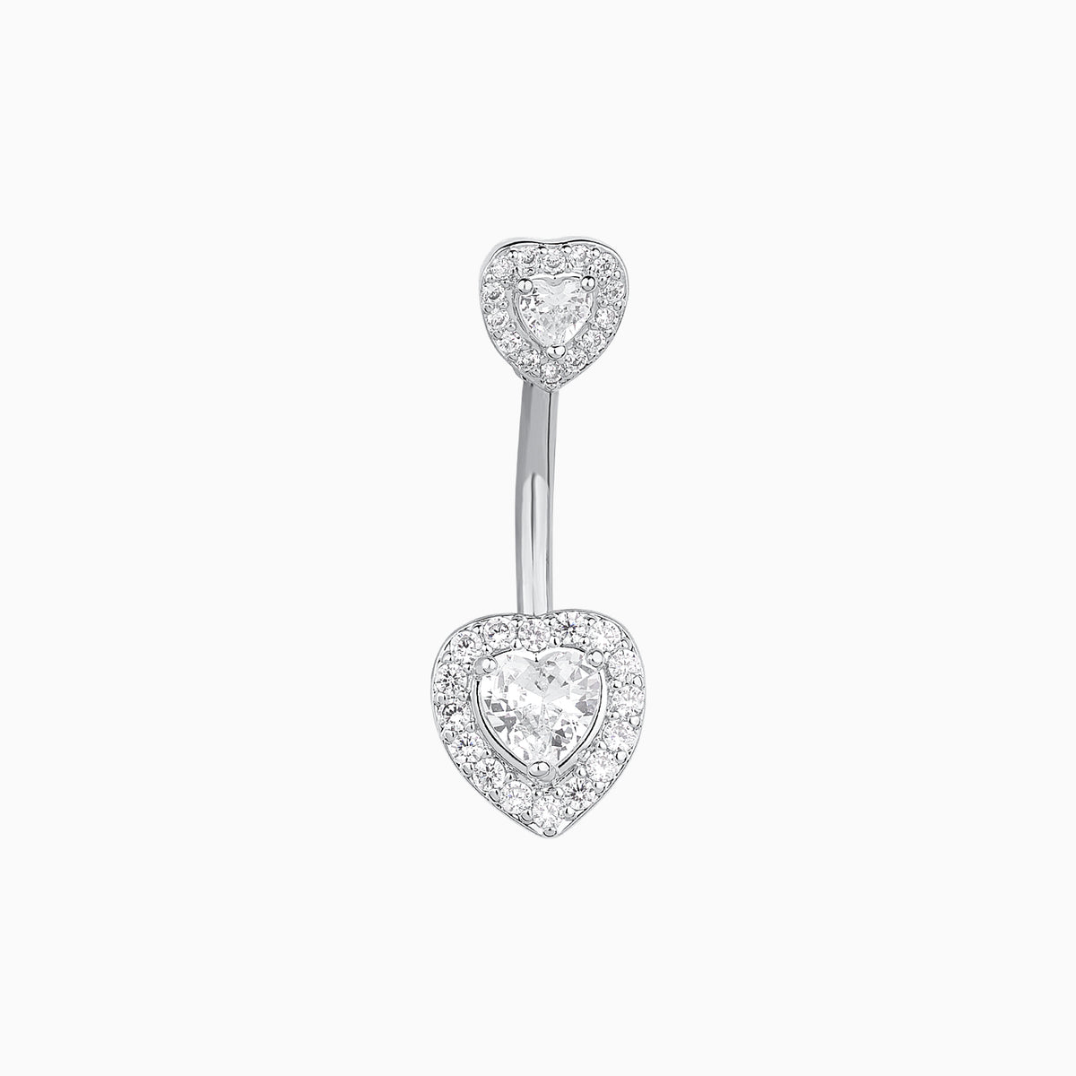 Luxury Heart Belly Ring - Stainless Steel - Navel - Oumo Jewelry