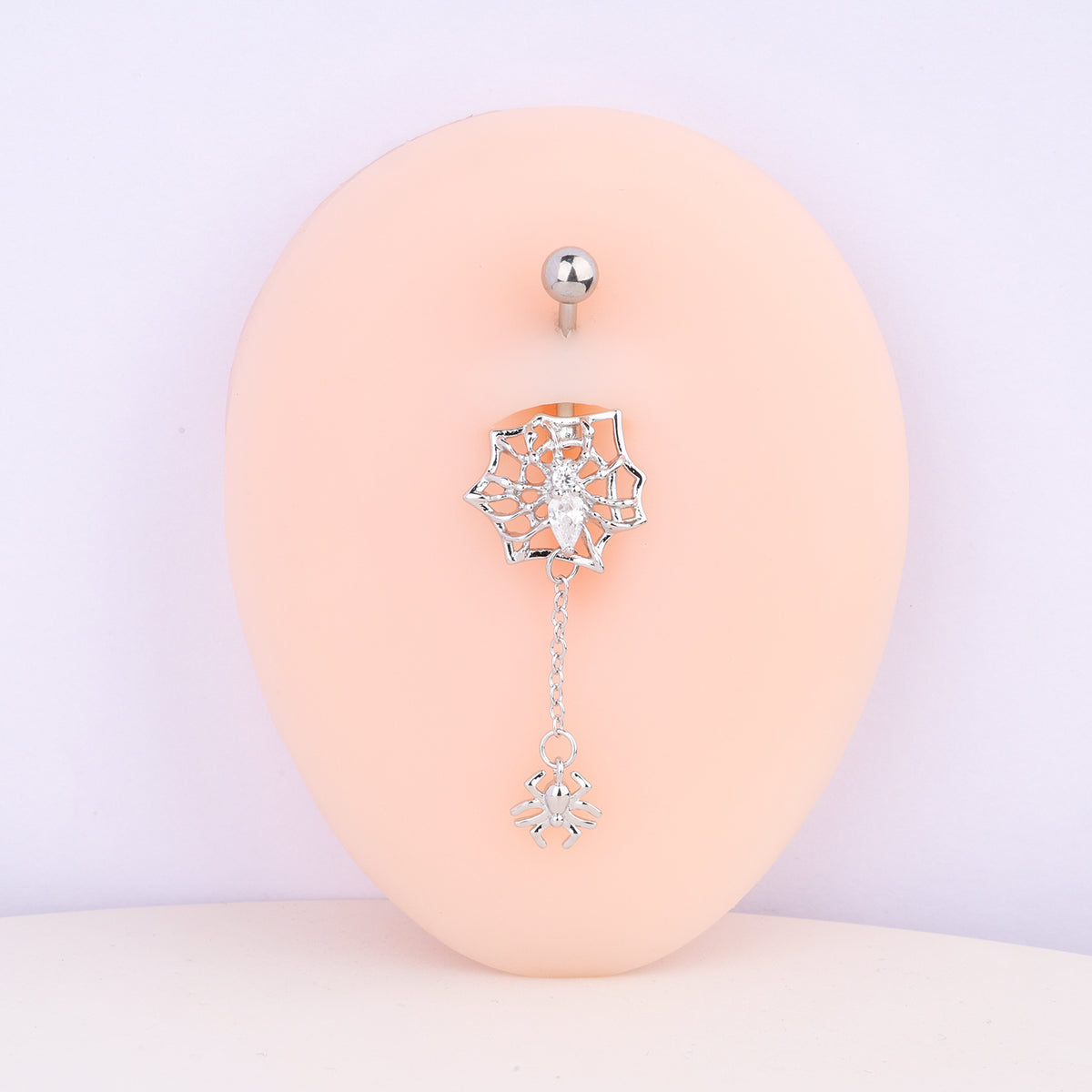 Cool Spider Belly Ring - Stainless Steel - Navel - Oumo Jewelry