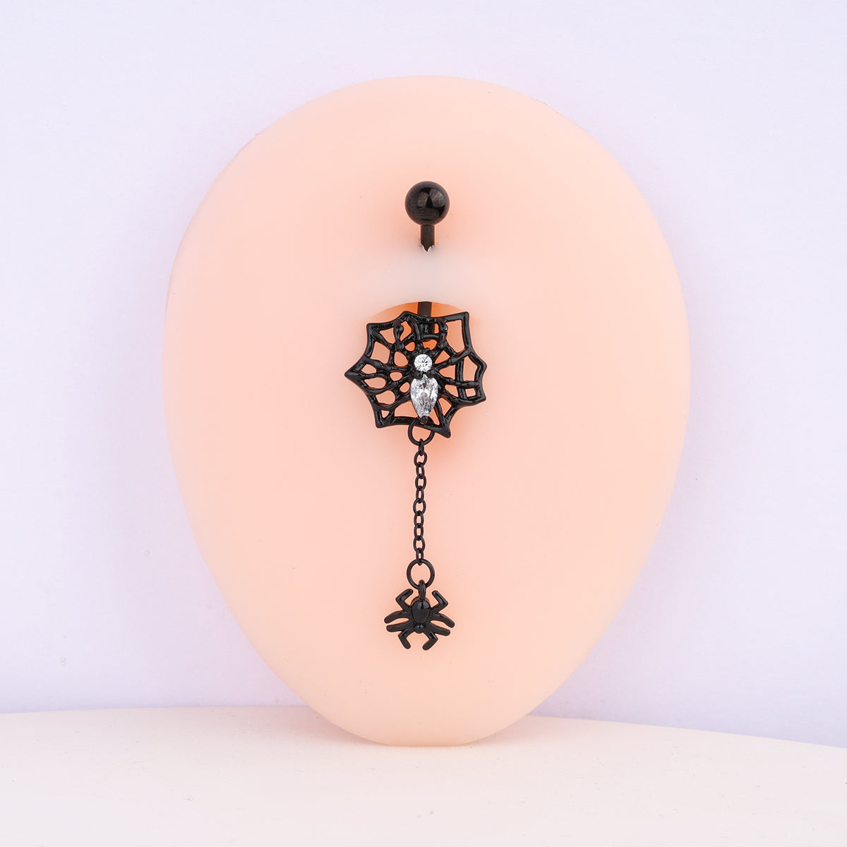 Cool Spider Belly Ring - Stainless Steel - Navel - Oumo Jewelry