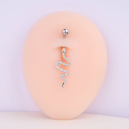 Liberty Snake Belly Ring - OhmoJewelry