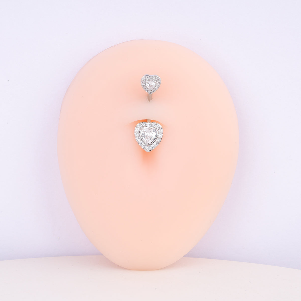 Luxury Heart Belly Ring - Stainless Steel - Navel - Oumo Jewelry