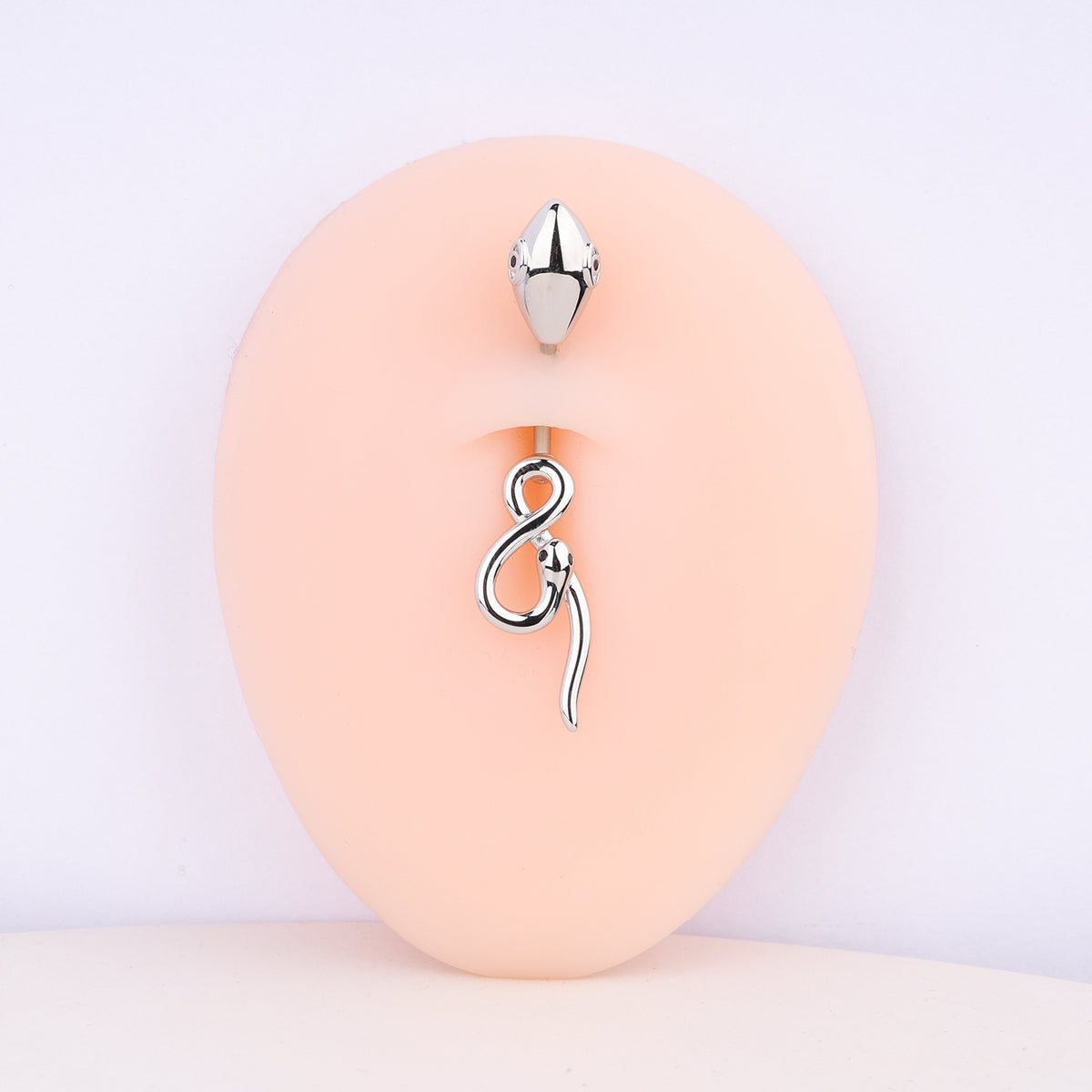 Double Snake Belly Ring - Stainless Steel - Navel - Oumo Jewelry