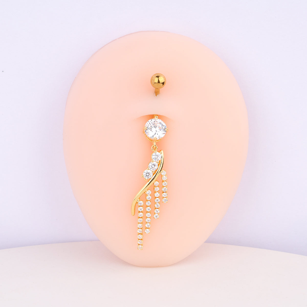 Exquisite Tassel Belly Ring - Stainless Steel - Navel - Oumo Jewelry