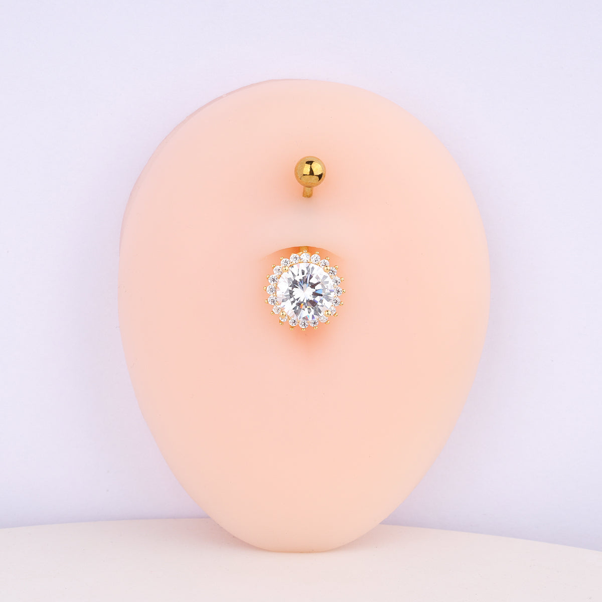 Luxury Flower Belly Ring - Stainless Steel - Navel - Oumo Jewelry