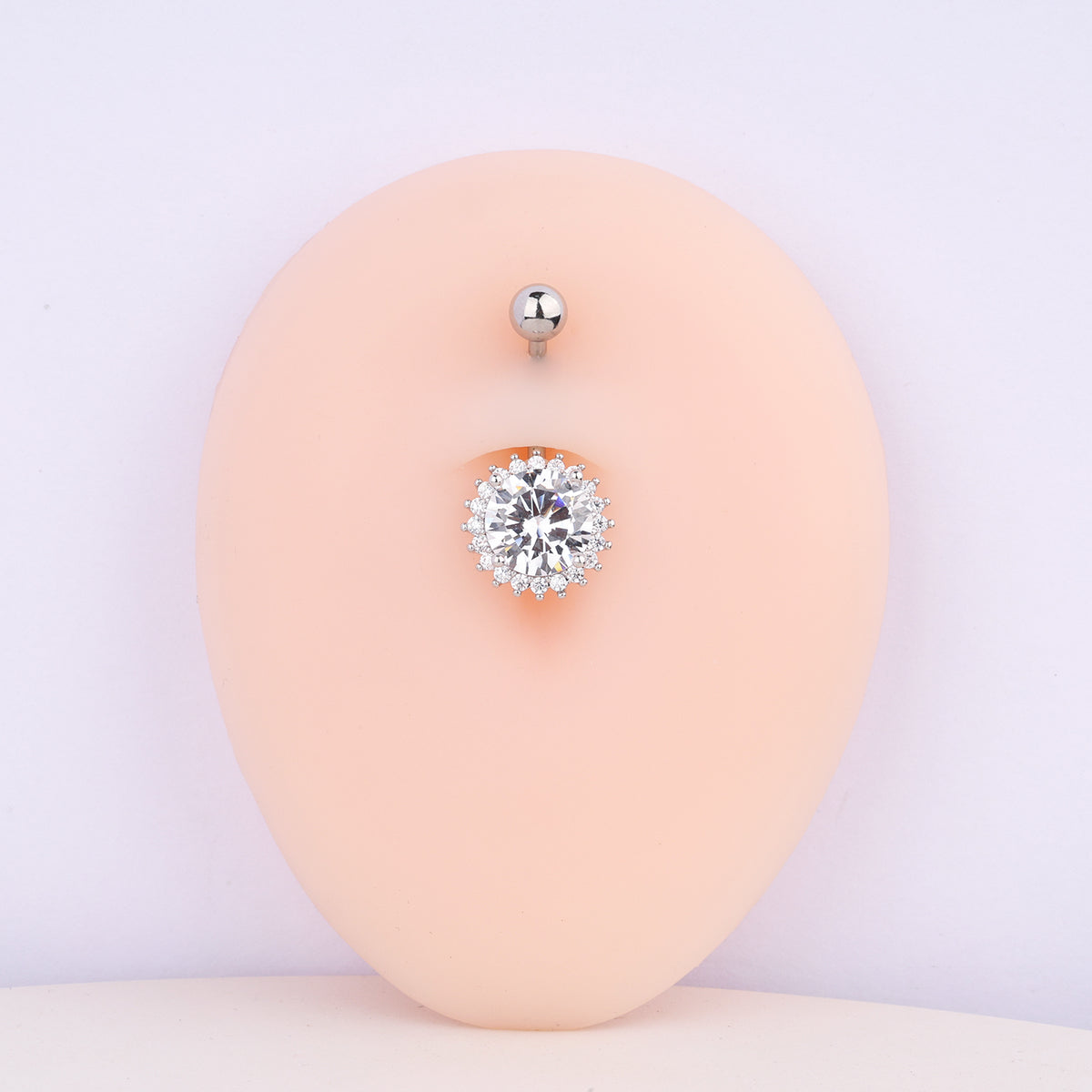 Luxury Flower Belly Ring - Stainless Steel - Navel - Oumo Jewelry