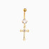 Delicate Cross Belly Ring - OhmoJewelry