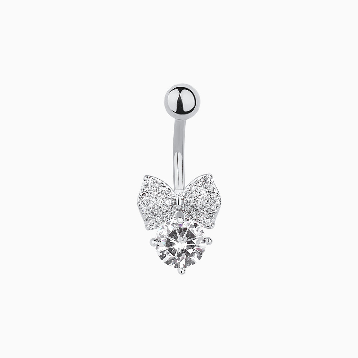 Sweet Bow Belly Ring - Stainless Steel - Navel - Oumo Jewelry