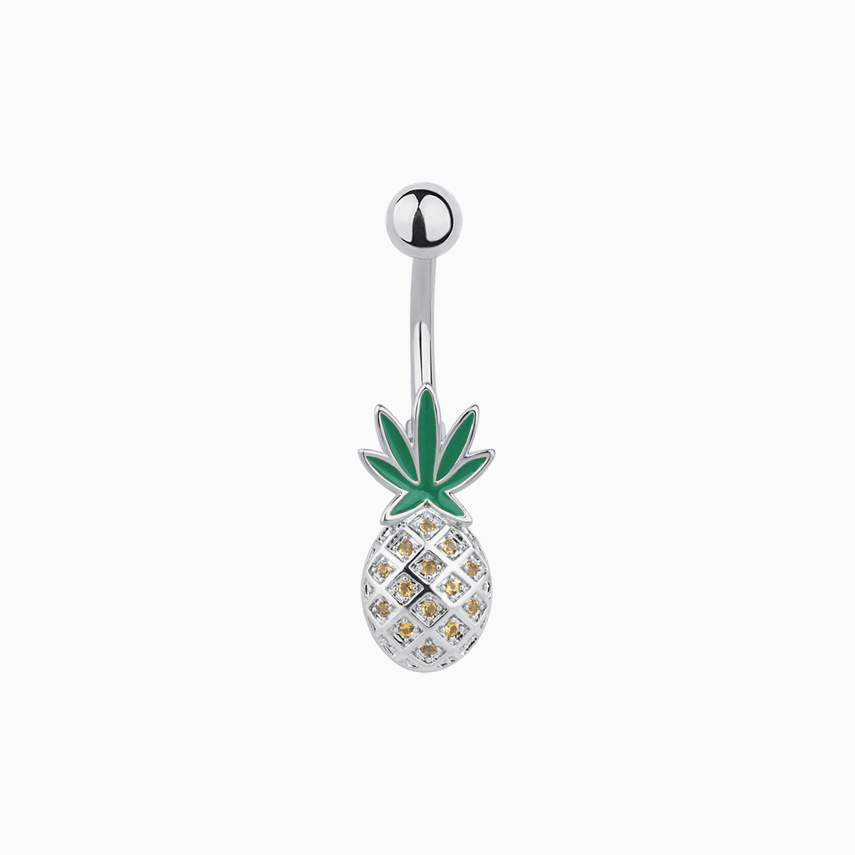 Pineapple Belly Ring - Stainless Steel - Navel - Oumo Jewelry