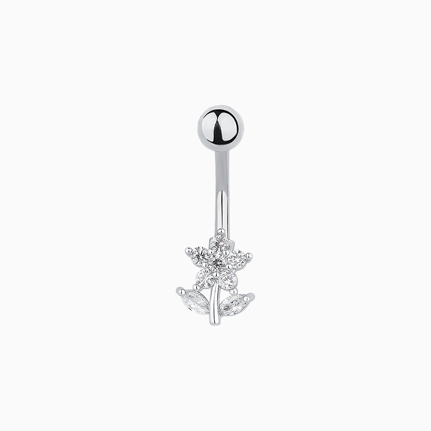 A Flower Belly Ring - OhmoJewelry