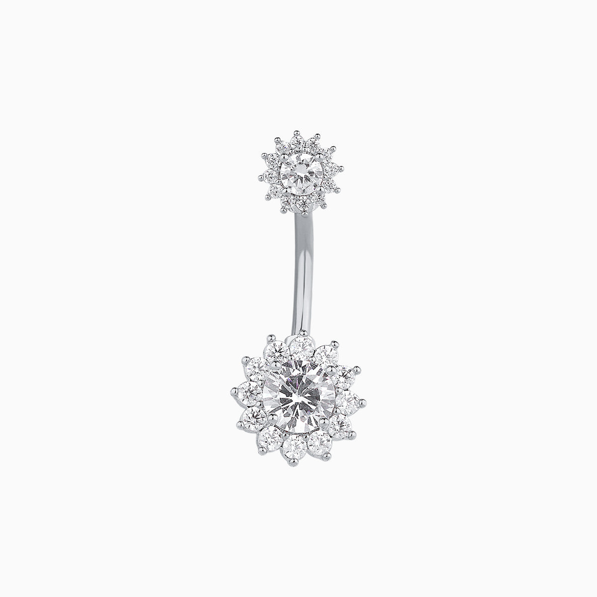Dazzling Sun Flower Belly Ring - Stainless Steel - Navel - Oumo Jewelry