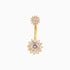 Dazzling Sun Flower Belly Ring - OhmoJewelry