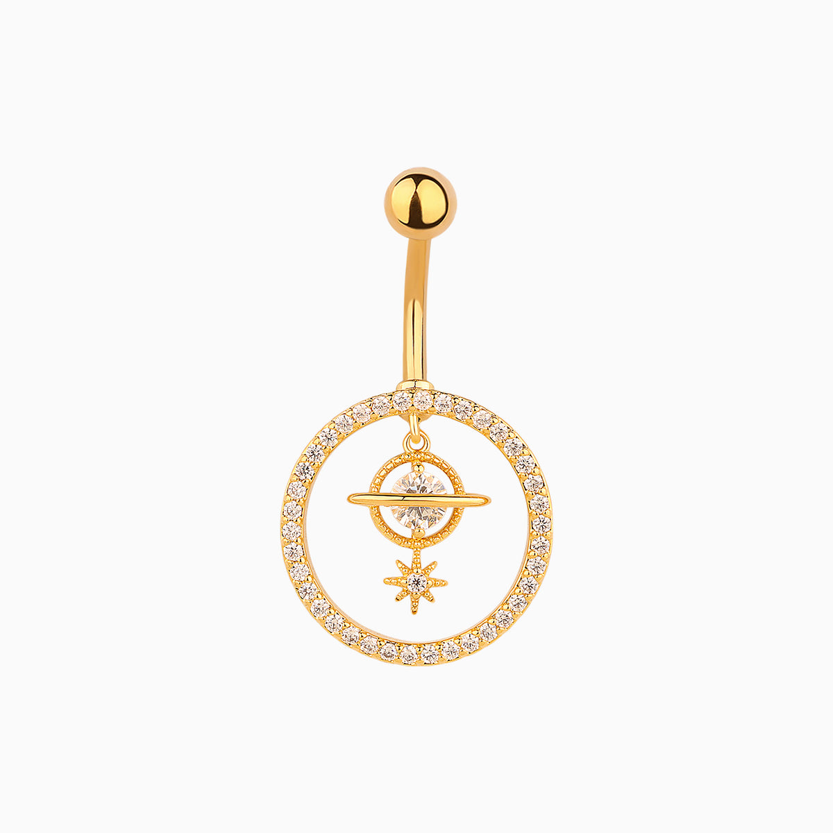 Universe Belly Ring - Stainless Steel - Navel - Oumo Jewelry