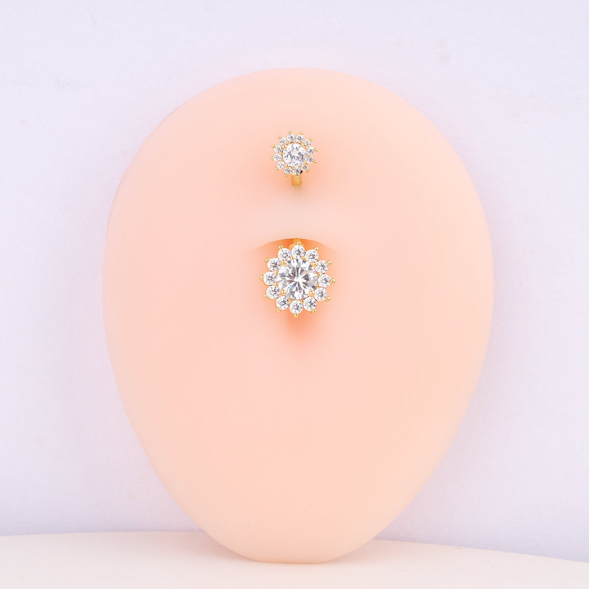 Dazzling Sun Flower Belly Ring - Stainless Steel - Navel - Oumo Jewelry