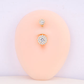 Dazzling Sun Flower Belly Ring - OhmoJewelry