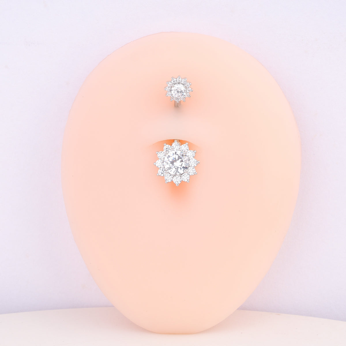 Dazzling Sun Flower Belly Ring - Stainless Steel - Navel - Oumo Jewelry