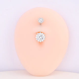 Dazzling Sun Flower Belly Ring - OhmoJewelry