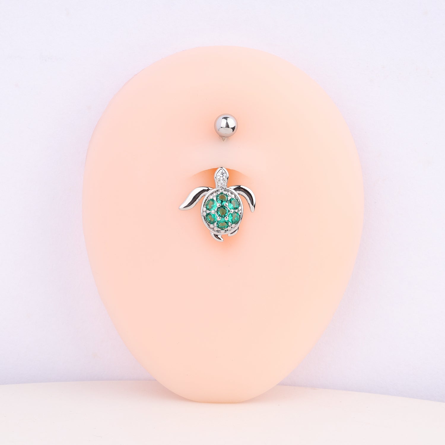 Swimming Turtle Belly Ring - OhmoJewelry