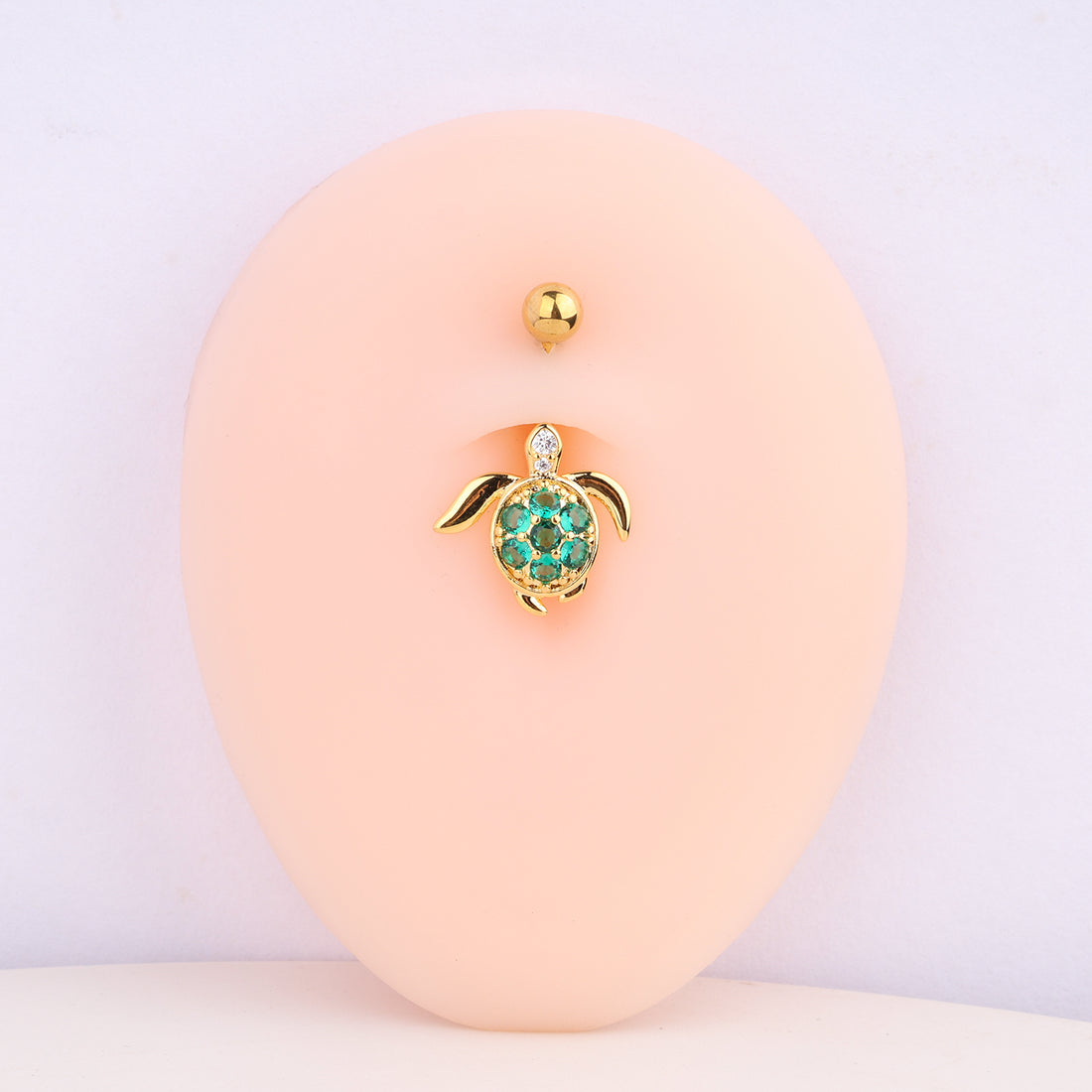 Swimming Turtle Belly Ring - OhmoJewelry