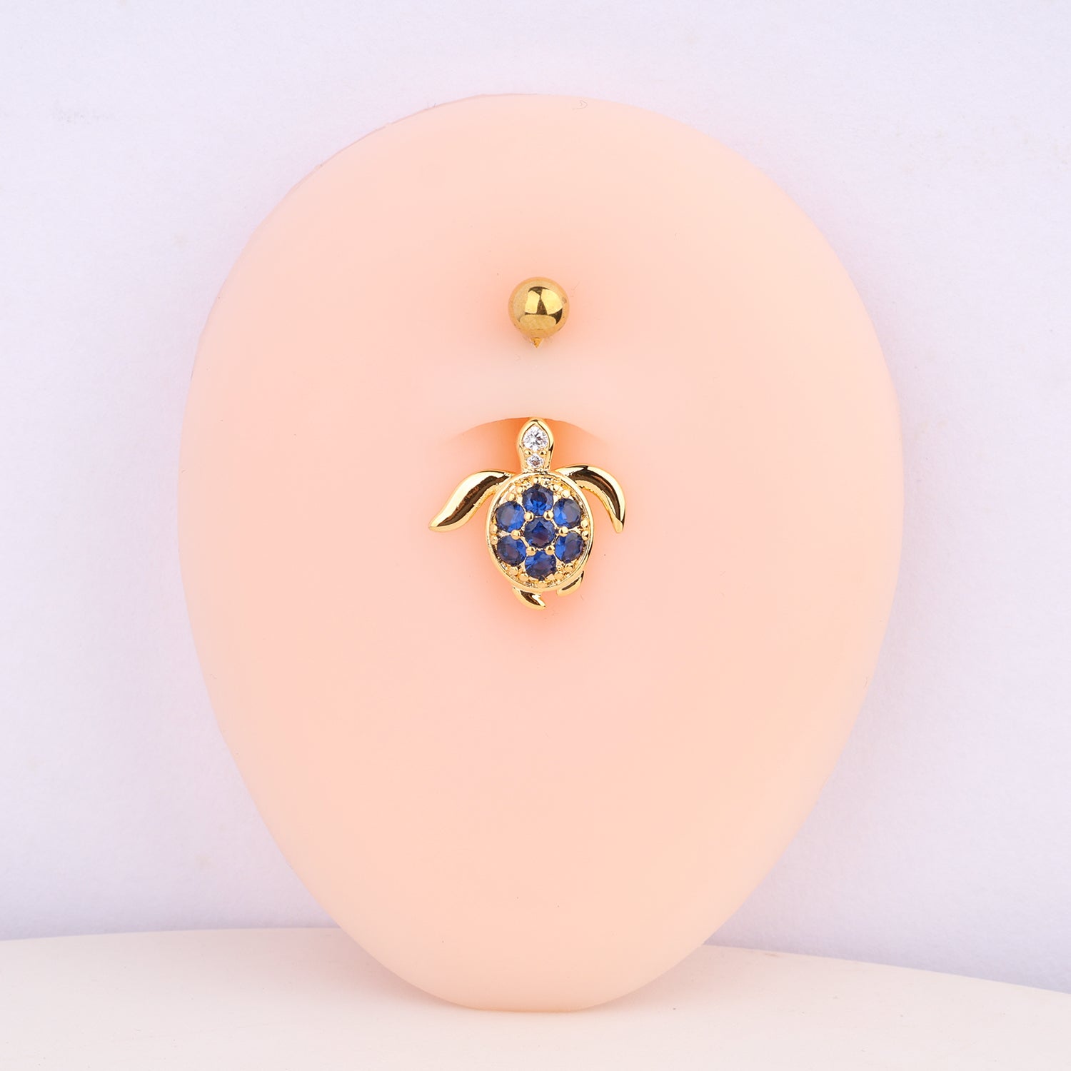 Swimming Turtle Belly Ring - OhmoJewelry