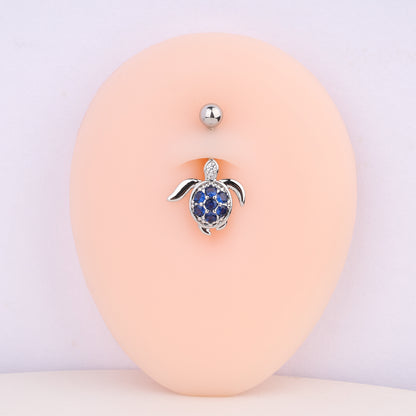 Swimming Turtle Belly Ring - OhmoJewelry