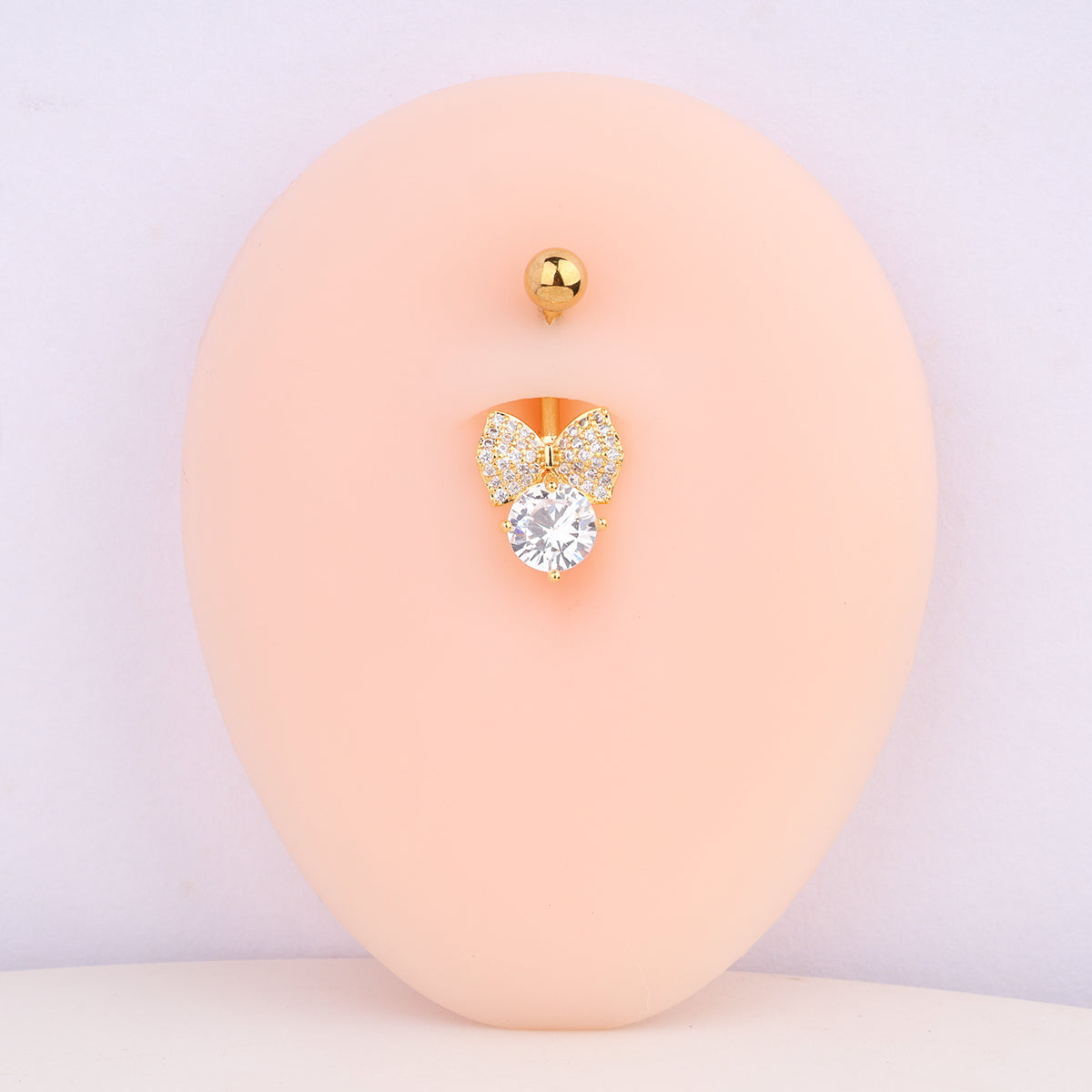 Sweet Bow Belly Ring - Stainless Steel - Navel - Oumo Jewelry