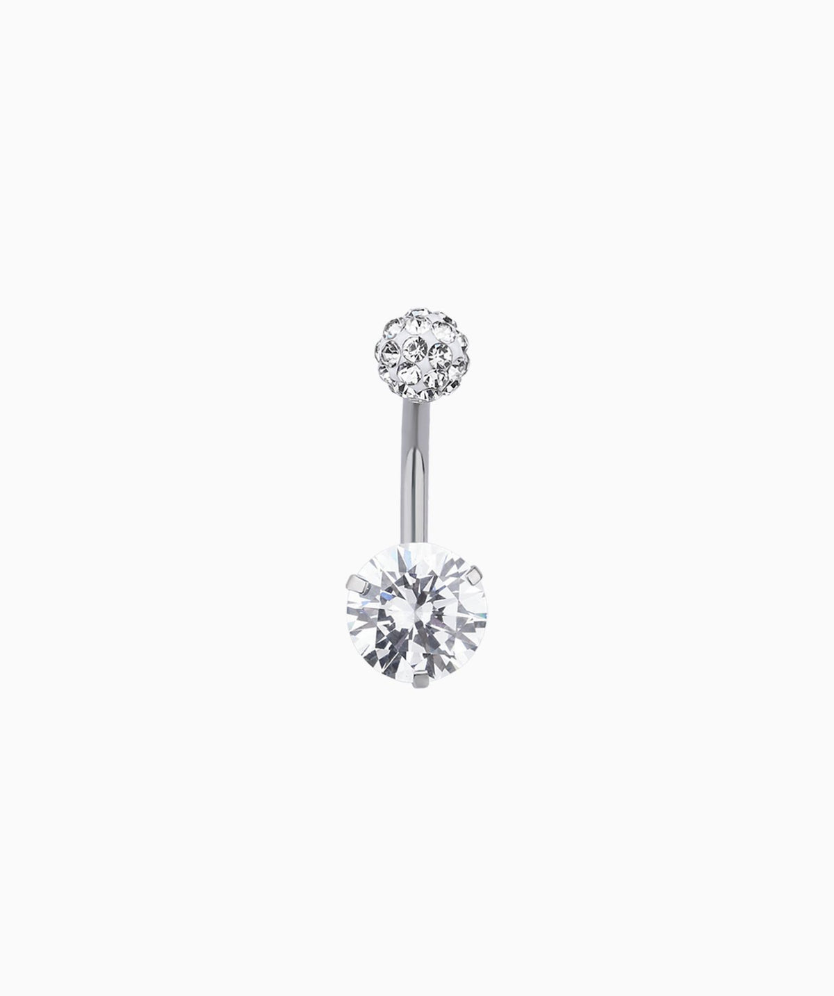 Charm Gemstone Belly Ring - Stainless Steel - Navel - Oumo Jewelry