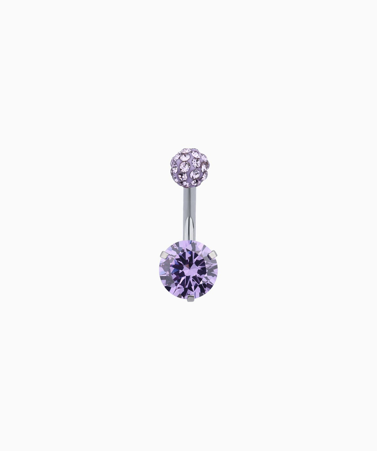 Charm Gemstone Belly Ring - Stainless Steel - Navel - Oumo Jewelry
