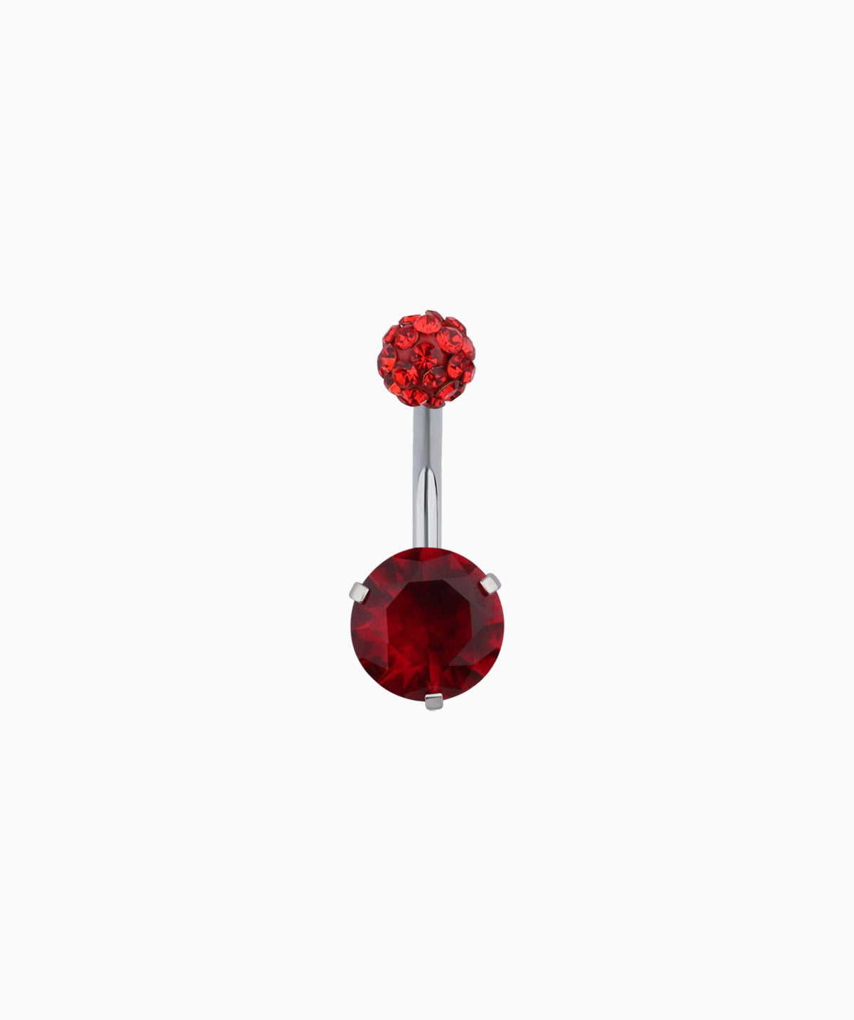 Charm Gemstone Belly Ring - Stainless Steel - Navel - Oumo Jewelry