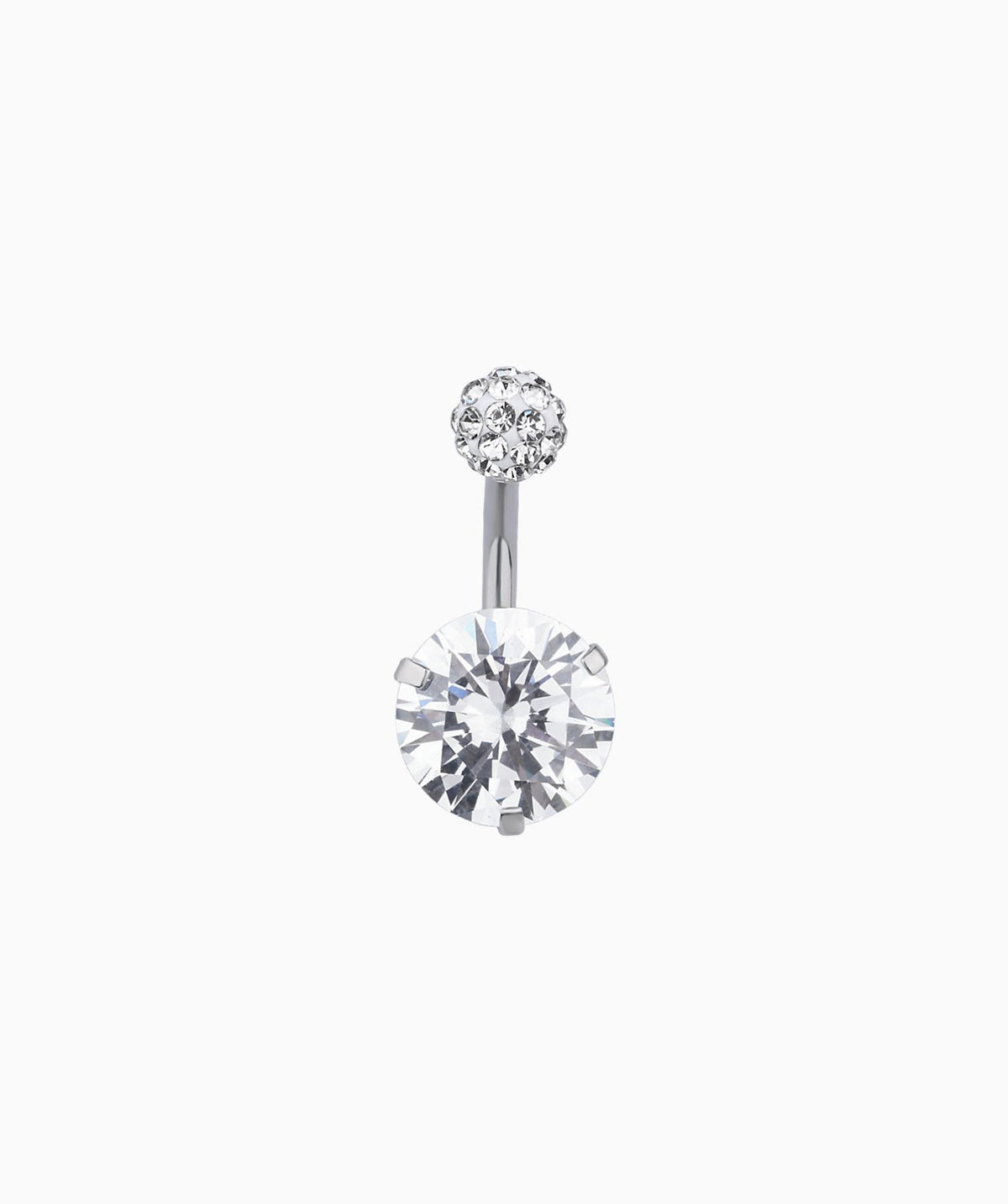 Charm Gemstone Belly Ring - Stainless Steel - Navel - Oumo Jewelry