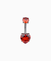 Titanium Heart Belly Ring - Titanium - Navel - Oumo Jewelry
