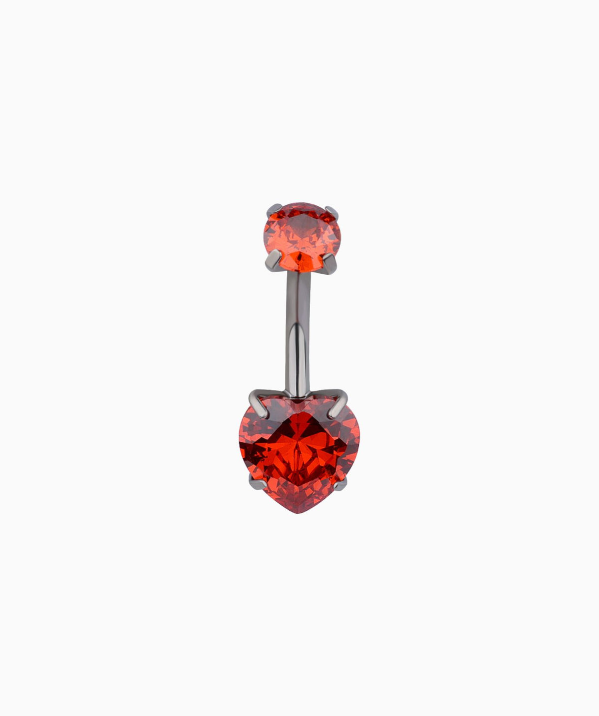 Titanium Heart Belly Ring - Titanium - Navel - Oumo Jewelry