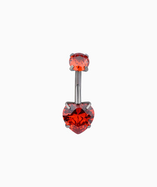 Titanium Heart Belly Ring - OumoJewelry