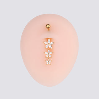 Dazzling Flower Belly Ring - OumoJewelry