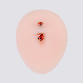 Titanium Heart Belly Ring - OumoJewelry