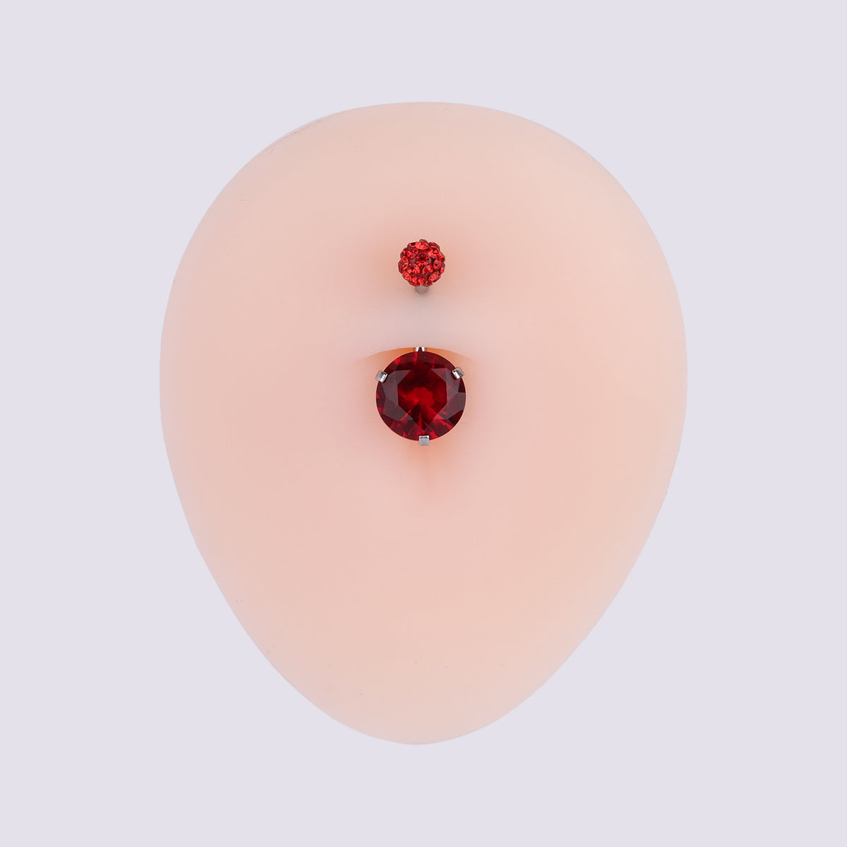 Charm Gemstone Belly Ring - Stainless Steel - Navel - Oumo Jewelry