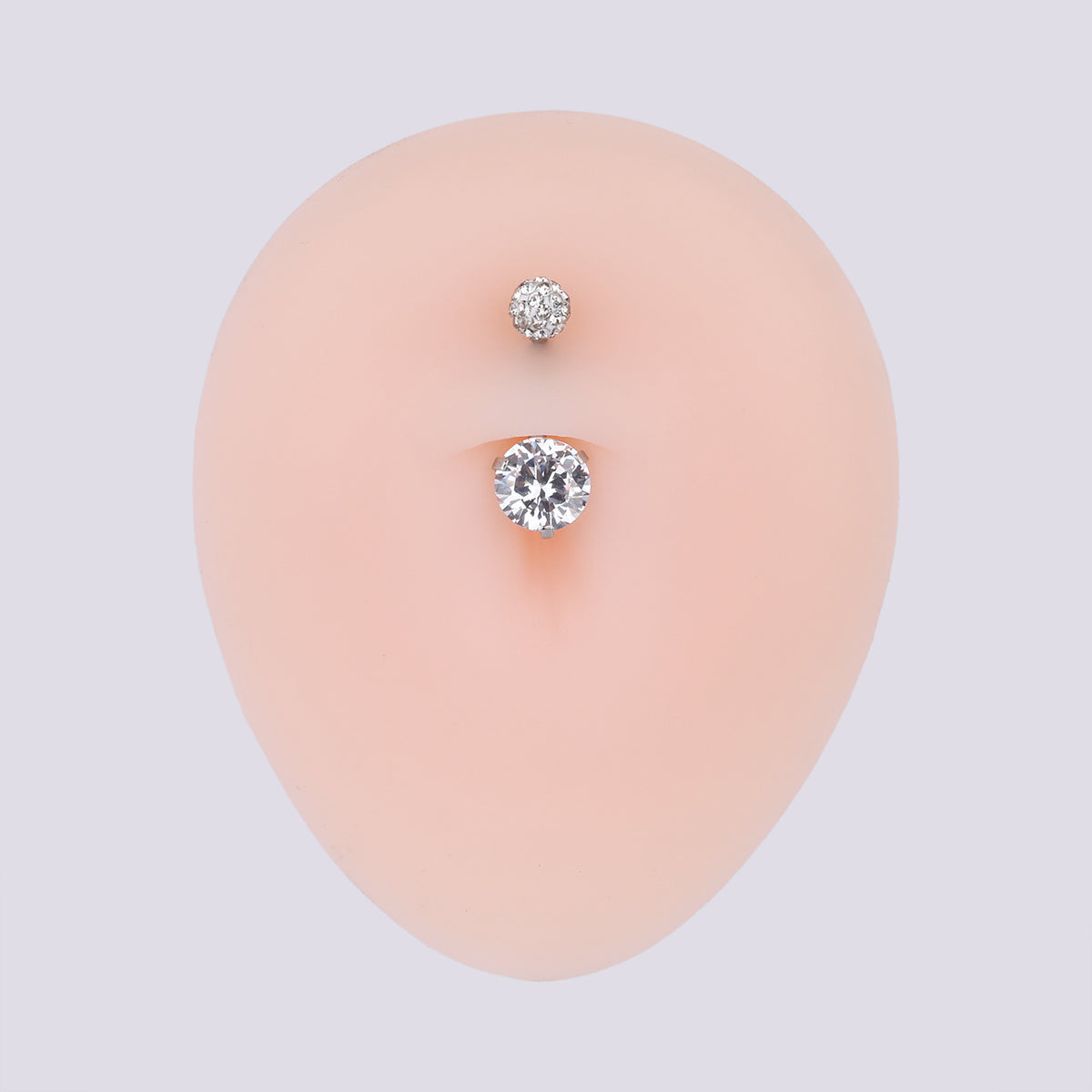 Charm Gemstone Belly Ring - Stainless Steel - Navel - Oumo Jewelry